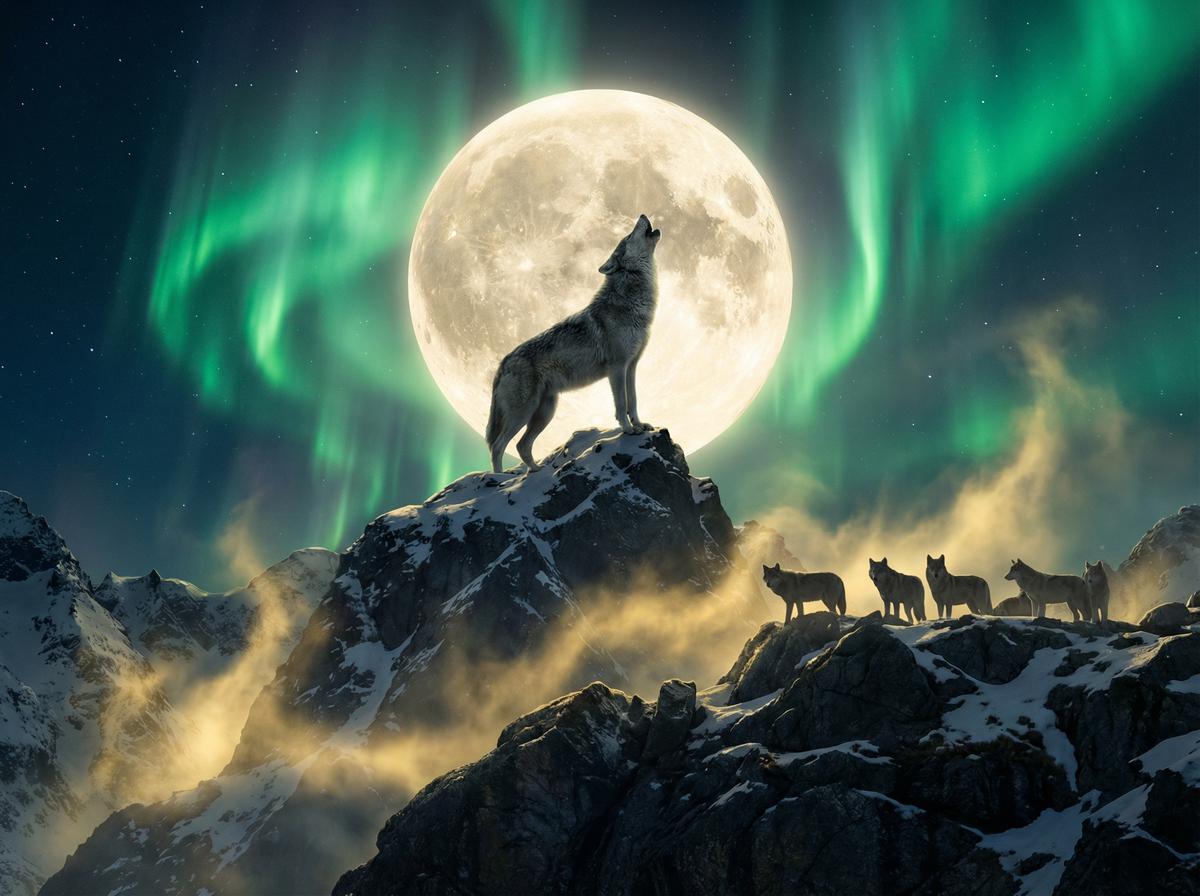 午夜大片-灰狼月夜嚎叫视频